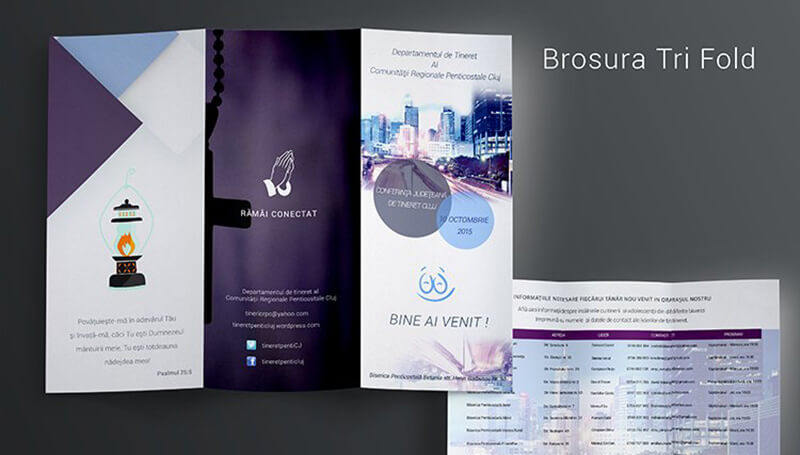 brosura 3 pagini, trifold design